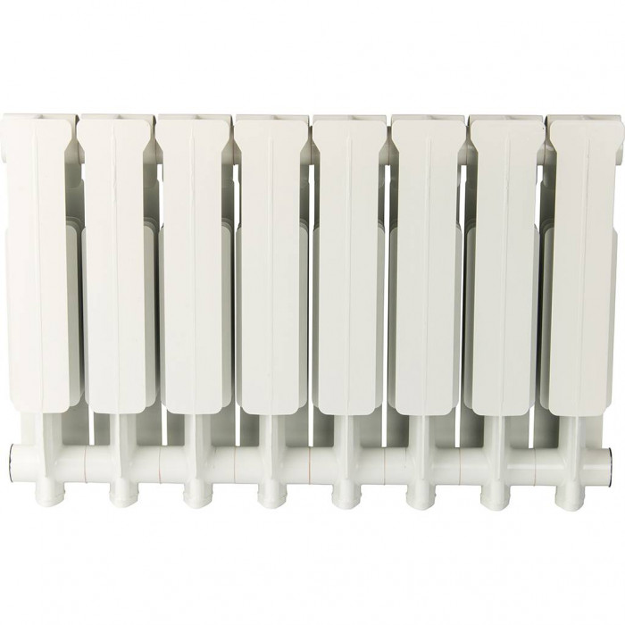 Алюминиевый радиатор Global VOX EXTRA 350, 8 секций, боковое подключение, белый