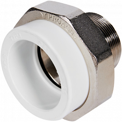 Pro Aqua PA21024 Pro Aqua d=63-2 PP-R Муфта комбинированная разъемная (американка) НР Белая