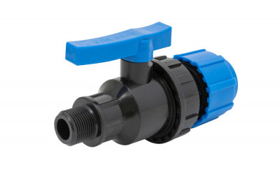 Кран шаровой Политэк (ТПК-АКВА) компрессионный НР разъемный d 32 х 3/4