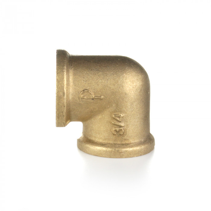 Угольник 90° равнопроходной, ВВ 1/2", латунь