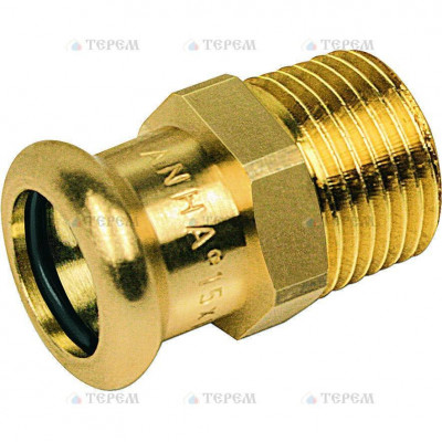 Sanha 8243G пресс-фитинг, бронза, ниппель переходной ВПр-НР 15x1/2 для медных труб прессовой