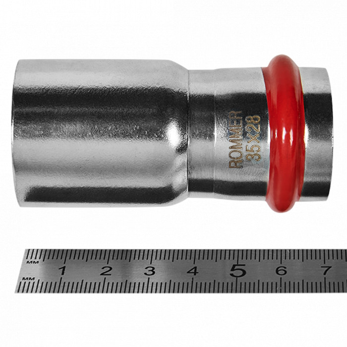 ROMMER RSS-0020-003528 Муфта переходная-НПр, 35х28, из нержавеющей стали прессовой