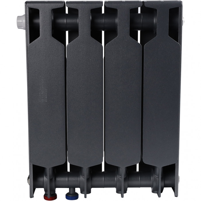 Биметаллический радиатор RIFAR SUPReMO VENTIL 350, 4 секций, нижнее правое подключение, черный