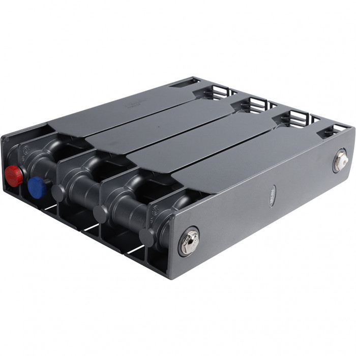 Биметаллический радиатор RIFAR SUPReMO VENTIL 350, 4 секций, нижнее правое подключение, черный