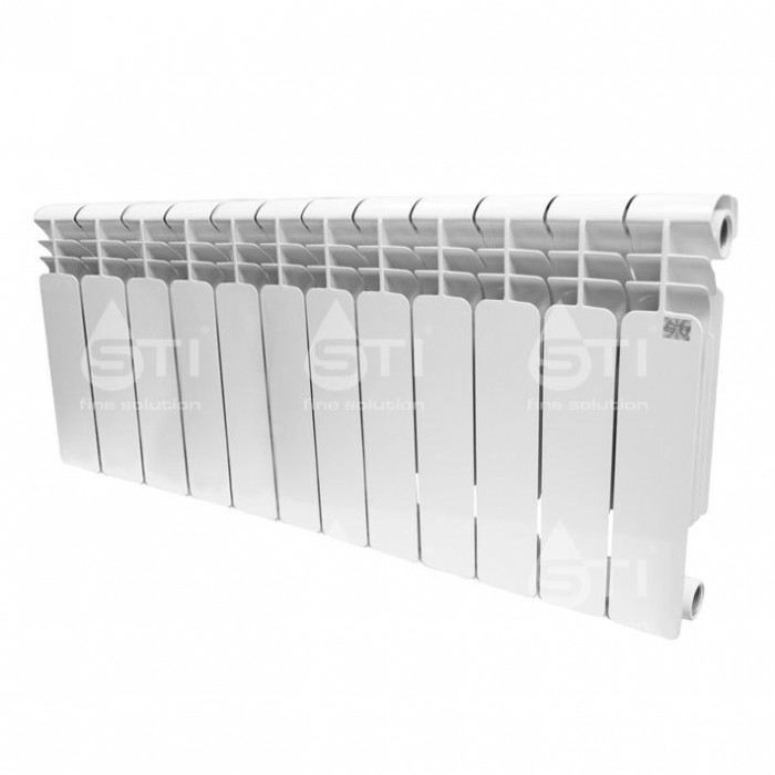 Биметаллический радиатор STI Bimetal 350/80, 12 секций, боковое подключение
