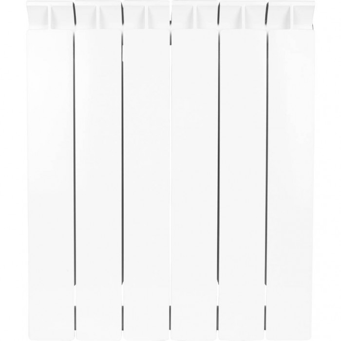 Биметаллический радиатор STOUT STYLE 500, 6 секций, боковое подключение, белый