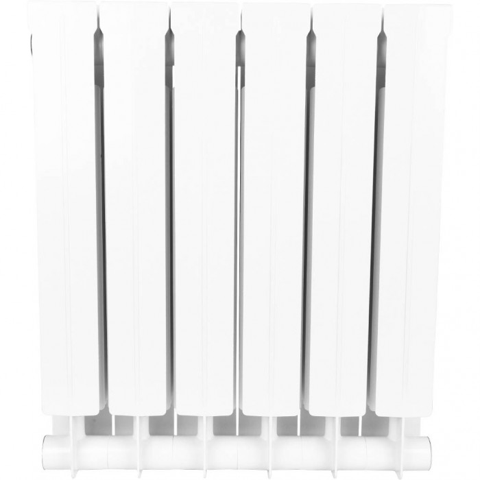 Биметаллический радиатор STOUT STYLE 500, 6 секций, боковое подключение, белый