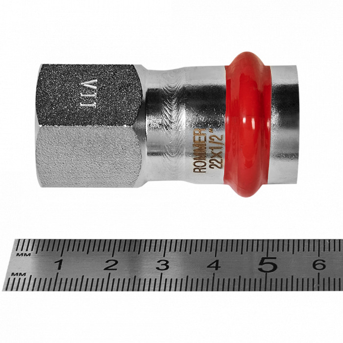 ROMMER RSS-0022-002212 ROMMER Переходник-ВР, 22х1/2, из нержавеющей стали прессовой