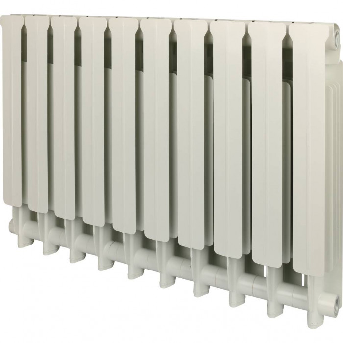 Алюминиевый радиатор Global VOX EXTRA 500, 10 секций, боковое подключение, белый