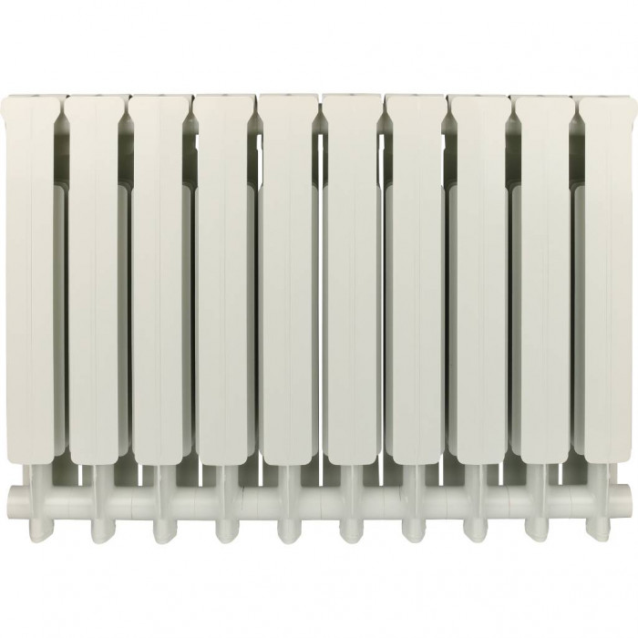 Алюминиевый радиатор Global VOX EXTRA 500, 10 секций, боковое подключение, белый