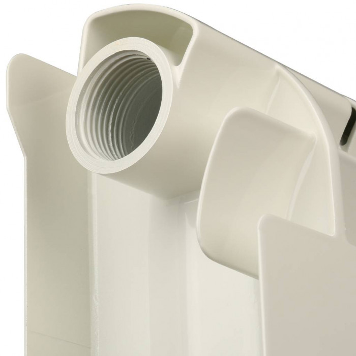 Алюминиевый радиатор Global VOX EXTRA 500, 10 секций, боковое подключение, белый