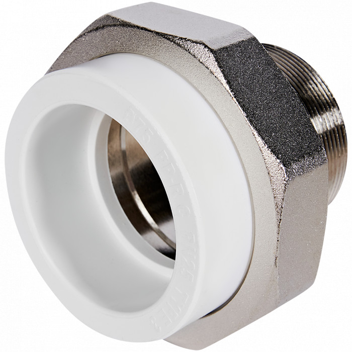 Pro Aqua PA21026 Pro Aqua d=75-2.1/2 PP-R Муфта комбинированная разъемная (американка) НР Белая