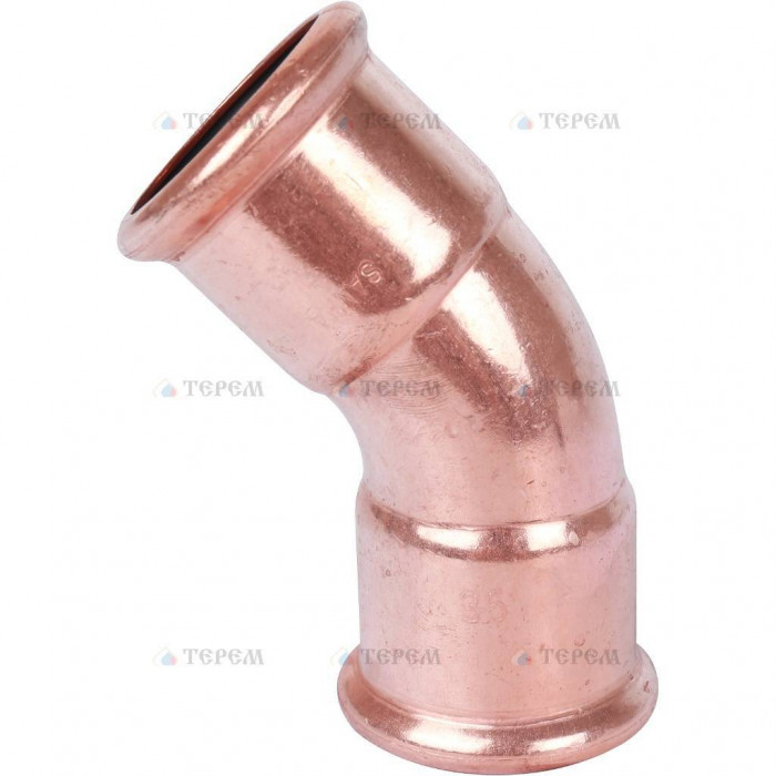 Sanha 6041, отвод 45° ВПр-ВПр, 35, для медных труб прессовой