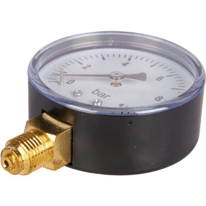 RIM-0010-631008 Манометр ROMMER радиальный. Корпус Dn 63 мм 1/4 , 0...10 бар, кл.2.5