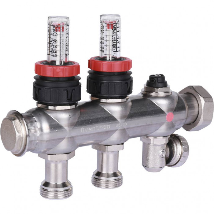 Распределительная гребенка Oventrop Multidis SF, 2 х G  3/4  с ротаметрами