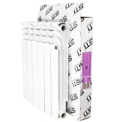 Биметаллический радиатор STI Bimetal 500/80, 6 секций, боковое подключение