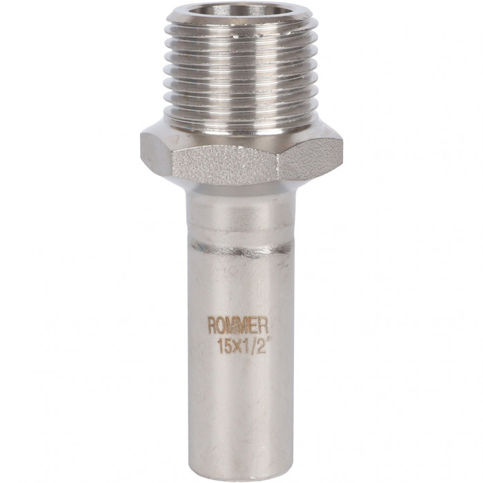 ROMMER RSS-0024-001512 Вставка переходная НПр-НР, 15х1/2, из нержавеющей стали прессовой
