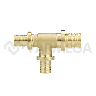 Тройник переходной Varmega Slide-fit VM50566, 25x25x20 мм, аксиальный, латунь