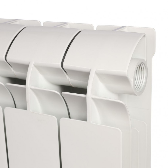 Алюминиевый радиатор Global VOX- R 200, 12 секций, боковое подключение, белый