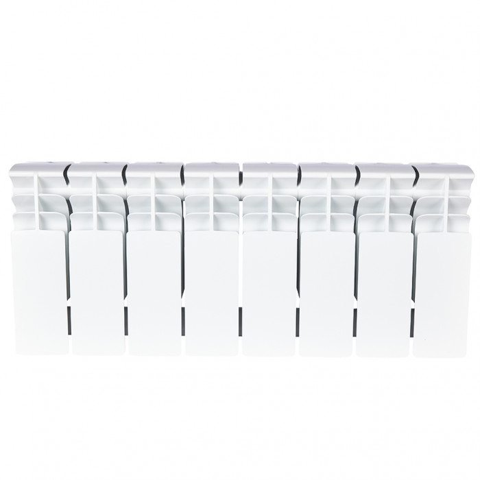 Биметаллический радиатор STOUT TITAN 200, 8 секций, боковое подключение, белый