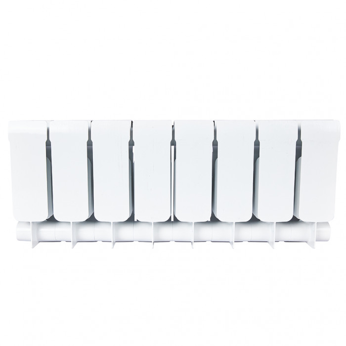 Биметаллический радиатор STOUT TITAN 200, 8 секций, боковое подключение, белый