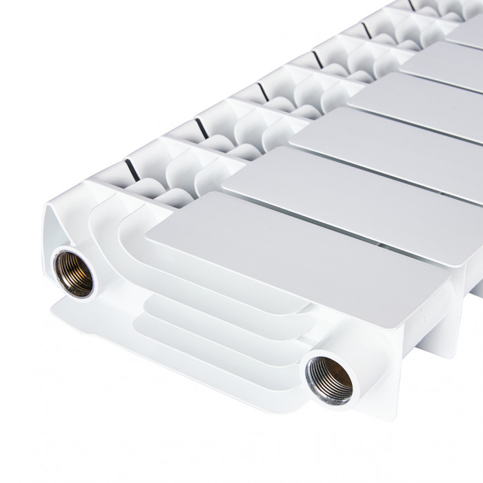 Биметаллический радиатор STOUT TITAN 200, 8 секций, боковое подключение, белый