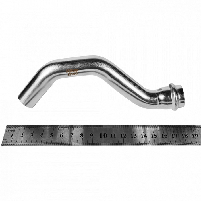 ROMMER RSS-0007-000022 ROMMER Обвод однораструбный-НПр, 22, из нержавеющей стали прессовой