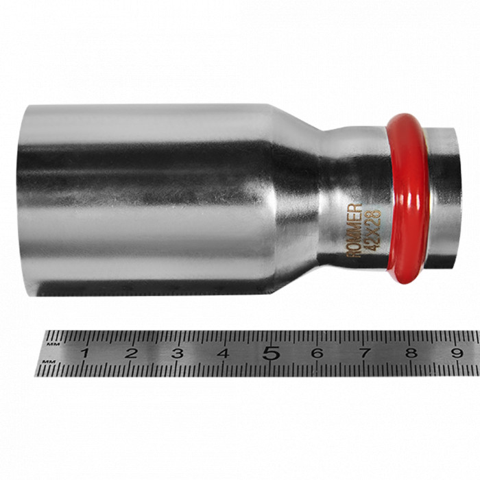ROMMER RSS-0020-004228 Муфта переходная-НПр, 42х28, из нержавеющей стали прессовой