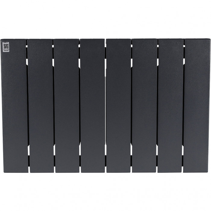 Биметаллический радиатор RIFAR SUPReMO 350, 8 секций, боковое подключение, черный