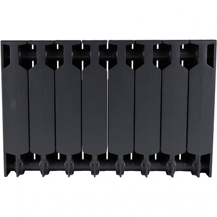 Биметаллический радиатор RIFAR SUPReMO 350, 8 секций, боковое подключение, черный