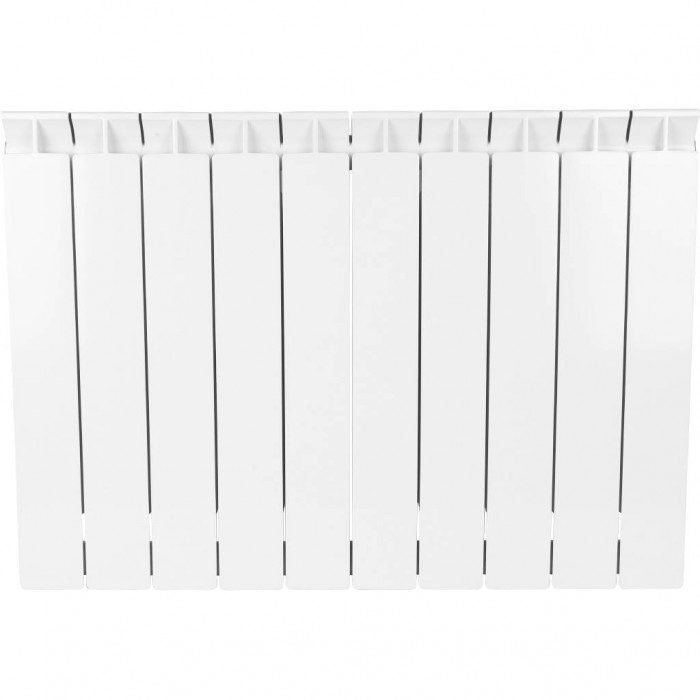 Биметаллический радиатор STOUT STYLE 500, 10 секций, боковое подключение, белый