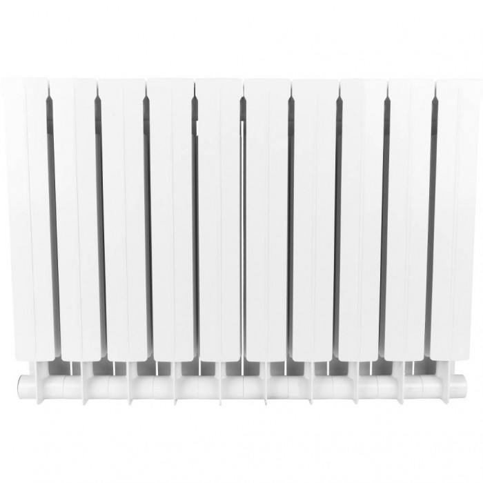 Биметаллический радиатор STOUT STYLE 500, 10 секций, боковое подключение, белый