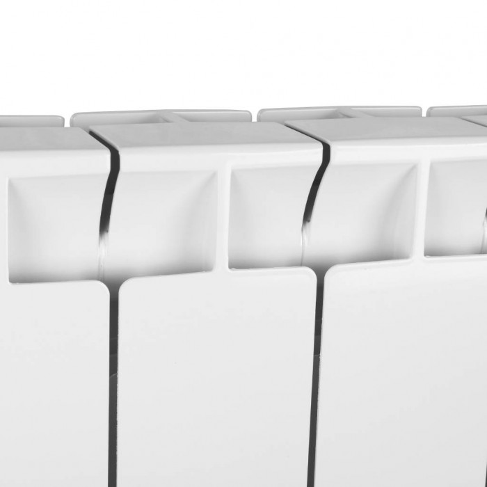 Биметаллический радиатор STOUT STYLE 500, 10 секций, боковое подключение, белый