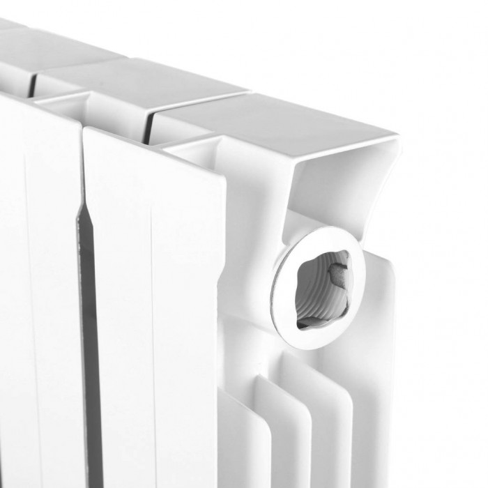 Биметаллический радиатор STOUT STYLE 500, 10 секций, боковое подключение, белый