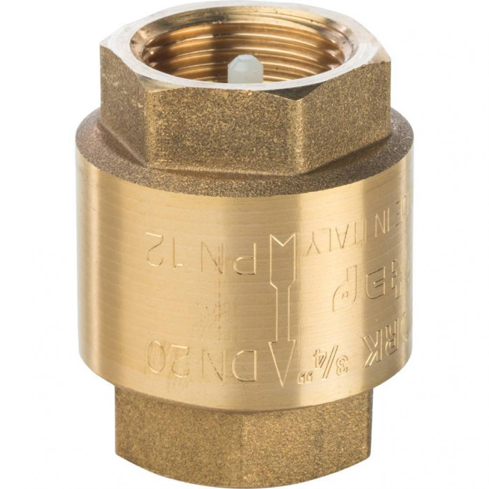 STOUT Клапан обратный пружинный муфтовый с пластиковым седлом 3/4