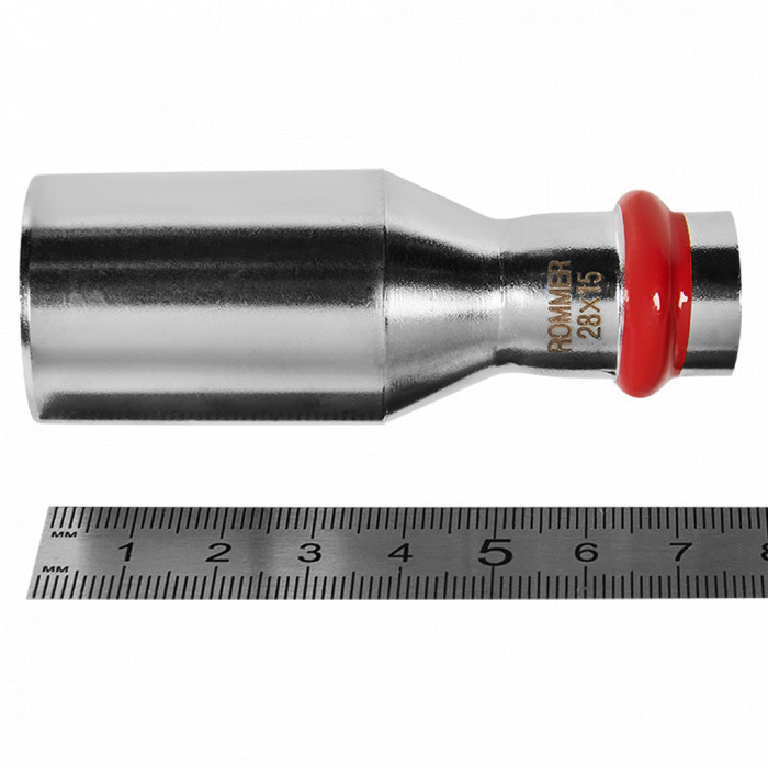 ROMMER RSS-0020-002815 Муфта переходная-НПр, 28х15, из нержавеющей стали прессовой