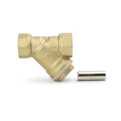 Косой фильтр механической (грубой) очистки Varmega VM04021, 1/2&quot;, ВР-ВР, с магнитом