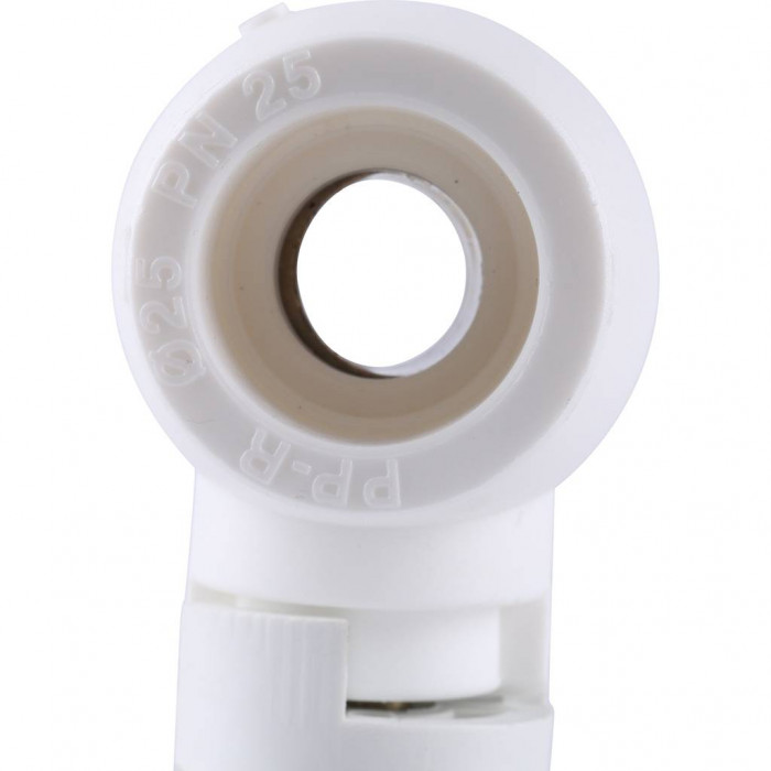 Kalde d=25 Кран шаровой для полипропиленовых труб под штукатурку (цвет белый)