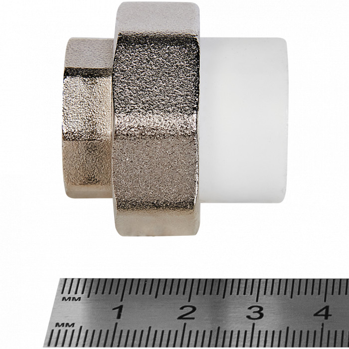 Pro Aqua PA20011 Pro Aqua d=20-1 PP-R Муфта комбинированная разъемная (американка) ВР Белая