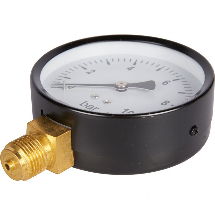 RIM-0010-101015 Манометр ROMMER радиальный. Корпус Dn 100 мм 1/2 , 0...10 бар, кл.2.5