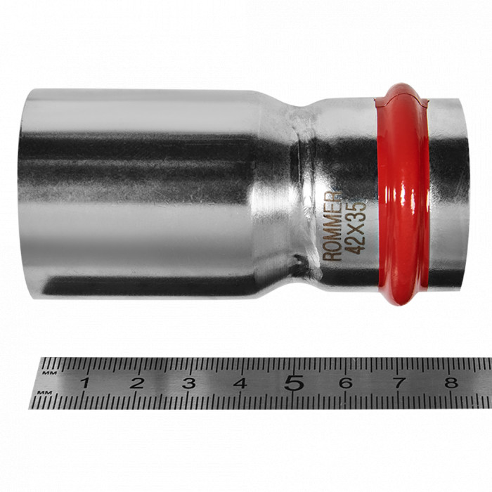 ROMMER RSS-0020-004235 Муфта переходная-НПр, 42х35, из нержавеющей стали прессовой