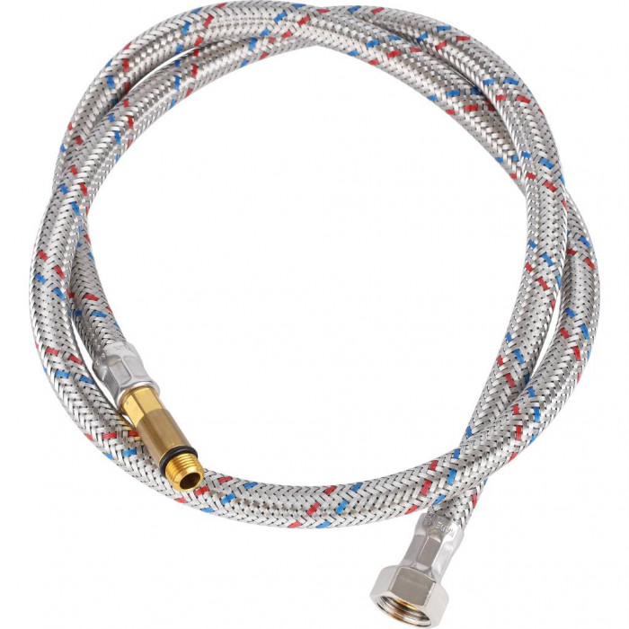 STOUT SHF-1035 Гибкая подводка для воды M 10 (35мм) х ВР 3/8,  длина 1000 мм