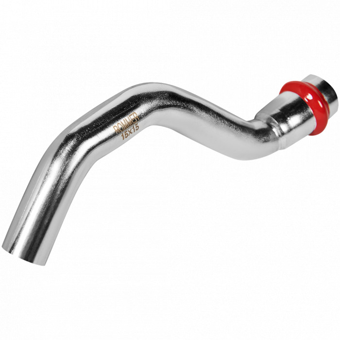 ROMMER RSS-0007-000015 ROMMER Обвод однораструбный-НПр, 15, из нержавеющей стали прессовой