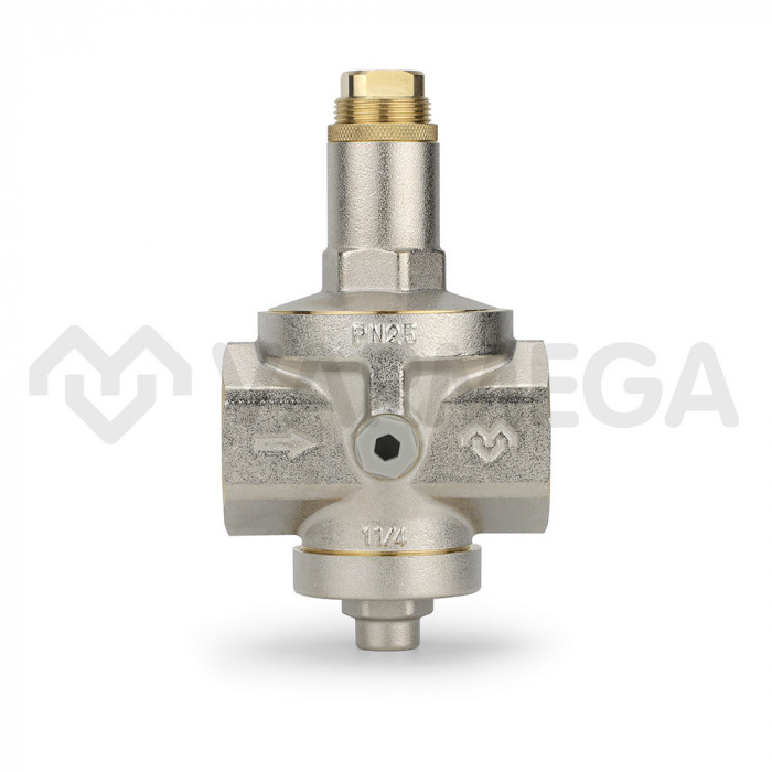 Редуктор давления Varmega VM12804, 1 1/4", PN25, мембранный, с присоединением к манометру