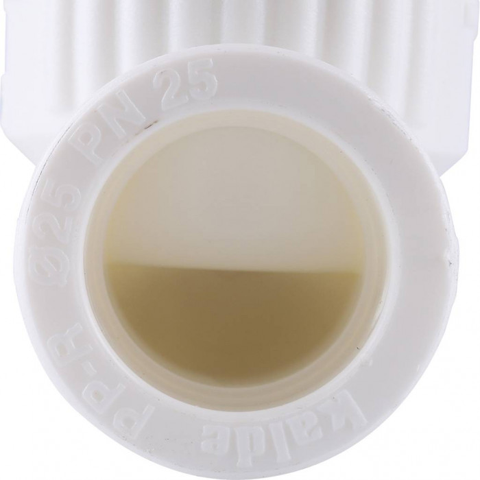 Вентиль Kalde d=25 для полипропиленовых труб под сварку (цвет белый)