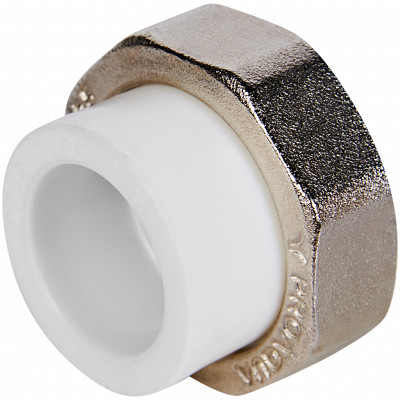 Pro Aqua PA20012 Pro Aqua d=25-1/2 PP-R Муфта комбинированная разъемная (американка) ВР Белая