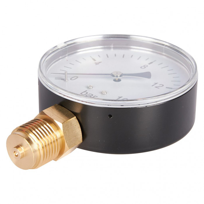 RIM-0010-801615 Манометр ROMMER радиальный. Корпус Dn 80 мм 1/2 , 0...16 бар, кл.2.5