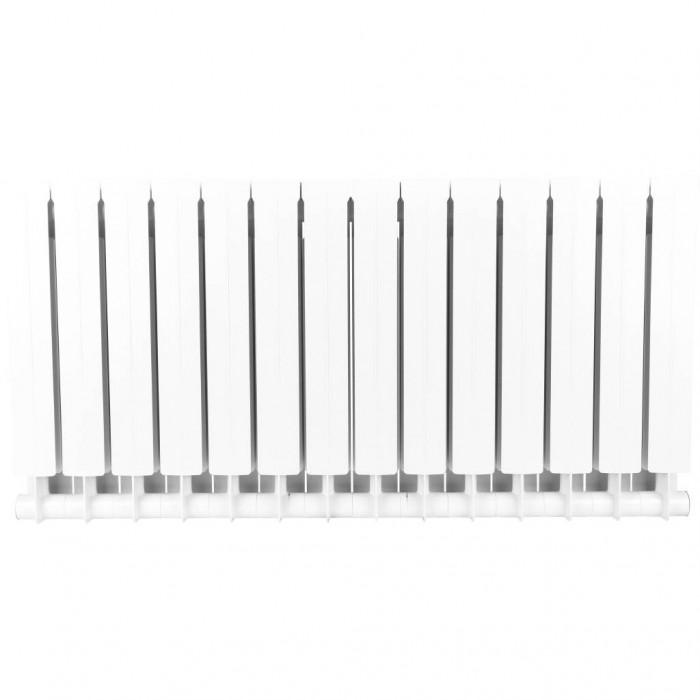 Биметаллический радиатор STOUT STYLE 500, 14 секций, боковое подключение, белый