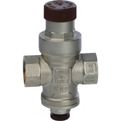 STOUT SVS 1/2 Редуктор давления с давлением на выходе 1…4 бар с подсоединением для манометра 1/4&quot;