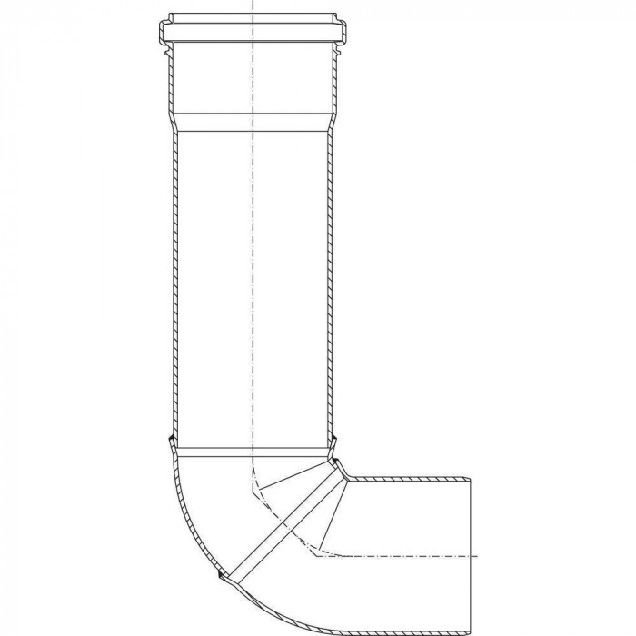 Отвод REHAU для упрощенной установки противопожарных манжет под потолком диаметром 110 на 87° (11230951002)